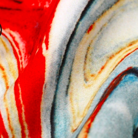 Oil Painting Slit Midi Dress - Size M - Picture 5 of 5